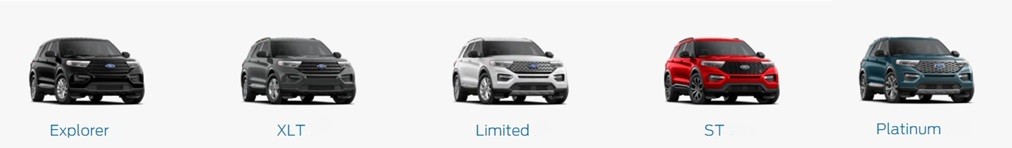 2022 FORD EXPLORER BASE -  XLT - LIMITED - ST - PLATINUM