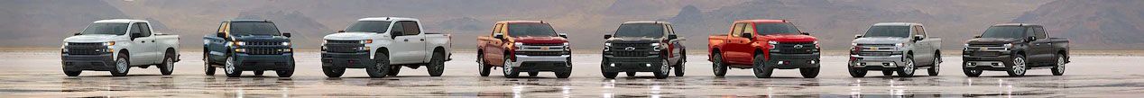 Chevrolet Silverado Trim Lineup Custom, Custom Trail Boss, High Country, LS, LT, LT Trail Boss, LTZ, LTZ Z71, RST, Work Truck